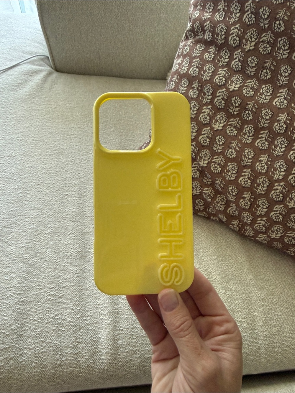 BaubleBar Shelby Custom iPhone 16 Pro Case Butter Yellow